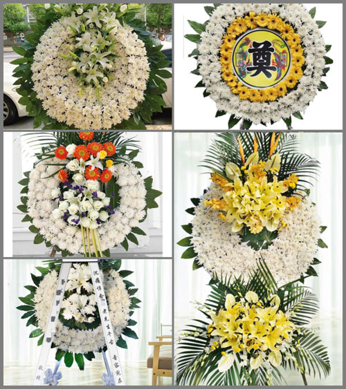 河南南阳镇平县侯集镇南门村花圈速递